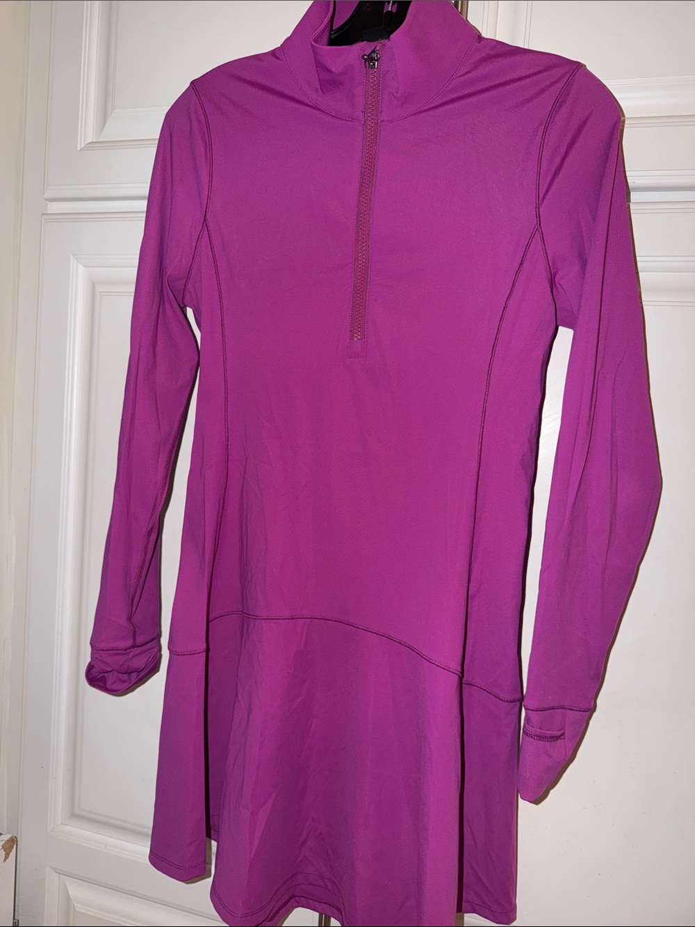 GREYSON Magenta Long Sleeve Athletic Dress With Undershorts